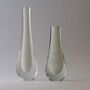 Handmade Frosted White Murano Glass Vase, thumbnail 1 of 2