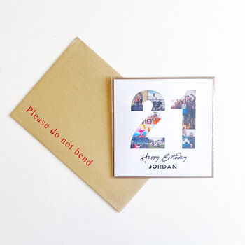 Personalised 21st Birthday Photo Collage Card, 7 of 8