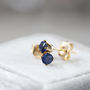 Blue Sapphire Stud Earrings In Silver Or Gold, thumbnail 3 of 12