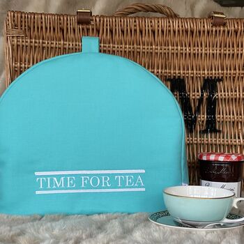 'Time For Tea' Embroidered Tea Cosy, 2 of 2