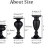 Set Of Three Metal Pillar Candle Holders Stand, thumbnail 5 of 5