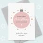 Bauble Personalised Grandad First Christmas Card, thumbnail 2 of 3