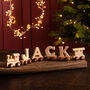 Personalised Christmas Wooden Name Train, thumbnail 1 of 10