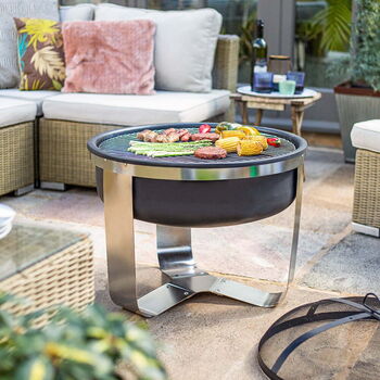 Camden Contemporary Firepit With Grill, 4 of 4