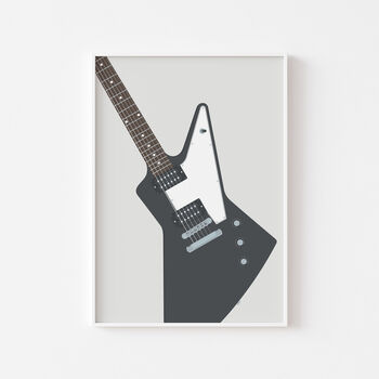 Explorer Guitar Print | Guitarist Music Poster, 7 of 9