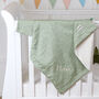 Personalised Trixie Daring Dino Organic Cotton Fleece Blanket, thumbnail 1 of 6