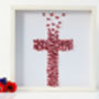 Framed 3D Poppy Butterfly Cross Memorial Artwork, thumbnail 2 of 5