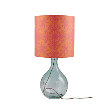 Geyson Recycled Glass Lamp With Clover Cane Shade, 3 of 4