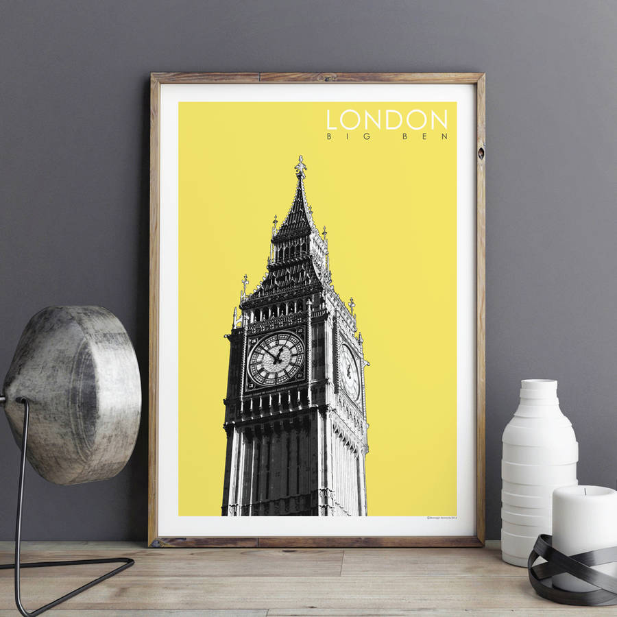 London Art Print Big Ben Travel Poster By Bronagh Kennedy Art Prints