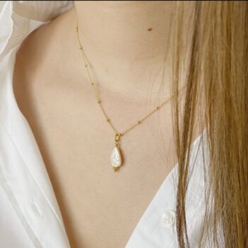 Raindrop Freshwater Pearl Necklace, 7 of 10
