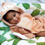 Personalised Cuddlemonkey Bamboo Soft Hooded Towel, thumbnail 4 of 9