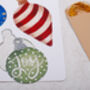 12 Christmas Gift Tags With Bauble Design And Gold Twine, thumbnail 4 of 4