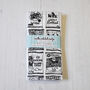 Crisp Packets Illustrated Black And White Tea Towel, thumbnail 9 of 11