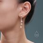 Sterling Silver Natural Freshwater Pearl Drop Dangle Earrings, thumbnail 7 of 12