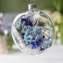 Couples Floral Glass Bauble Hanging Decoration, thumbnail 3 of 12