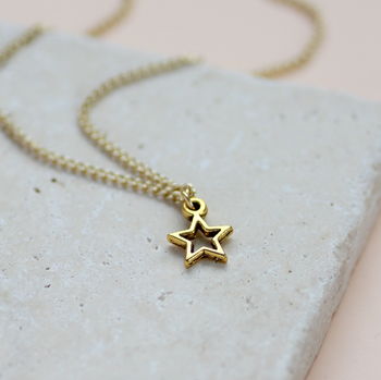 Gold Plated Star Necklace, 6 of 9