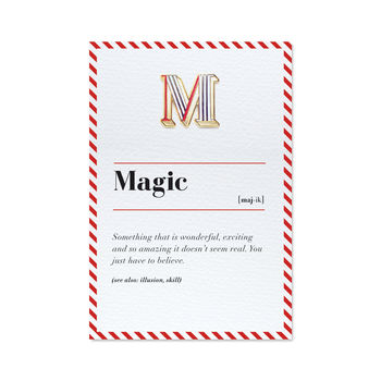 M Is For Magic Pin Badge And Card, 5 of 5