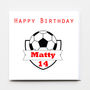Happy Birthday Football Shield Greeting Card, thumbnail 1 of 6
