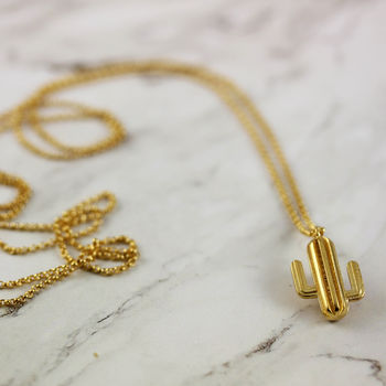 Large Cactus Necklace On 30' Chain, 3 of 8
