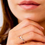 Holi Jewel Birthstone Silver V Stacking Ring, thumbnail 1 of 8