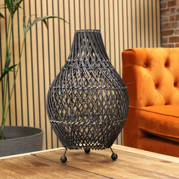 Rattan Table Lamp And Bedside Lamp Nordic Home Decor, 3 of 8