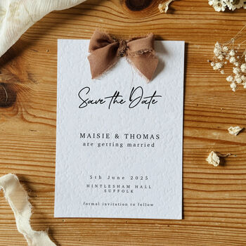 Personalised Wedding Save The Dates Ribbon, 3 of 4