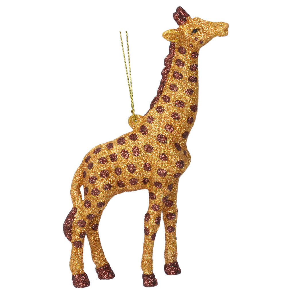 Gold Glitter Giraffe Christmas Decoration By Ella James