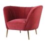 Cherry Pink Curved Ribbed Back Chair, thumbnail 1 of 1