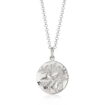Personalised Sterling Silver Aquarius Zodiac Necklace, 8 of 9
