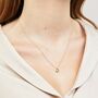18ct Gold Cushion Salt And Pepper Diamond Necklace, thumbnail 1 of 2