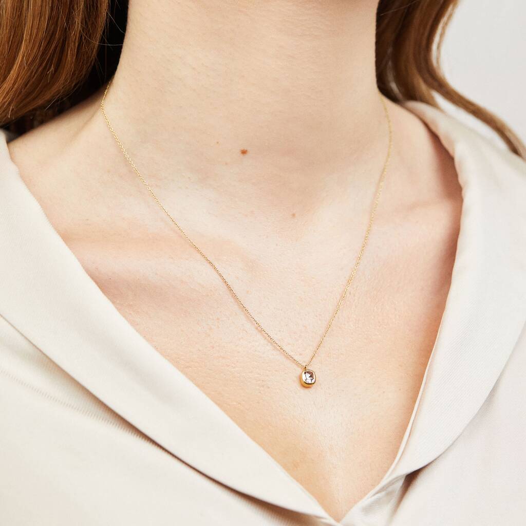 Polo diamond studded 18ct gold necklace | Necklaces / Pendants by Kate Smith