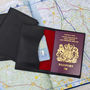 Black Leather Passport Wallet, thumbnail 5 of 6