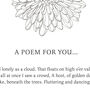 Personalised Black And White Floral Poem Print, thumbnail 3 of 7