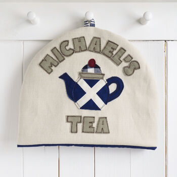 Personalised Scottish Flag Tea Pot Cosy Gift, 6 of 12