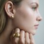Kokoro Mini Heart Gold Stud Earrings, thumbnail 4 of 5