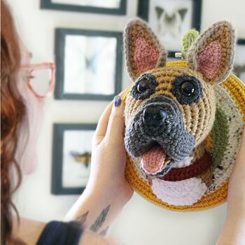 Personalised Crocheted Dog Head Wall Hanging, 2 of 10