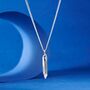 Silver Engraved Bar Pendant Chain Necklace For Men And Women, Sentimental Gifts, thumbnail 3 of 10