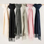 Personalised Dove Grey Pure Cashmere Scarf, thumbnail 8 of 10