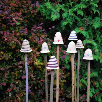 Set Of Three Mushroom Toadstool Cane Toppers, 6 of 9