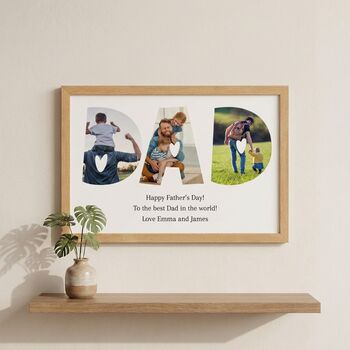 Dad Photo Collage Print Fathers Day Gifts, 7 of 9
