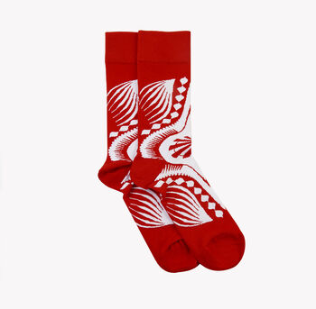 Dashiki Red Afropop Socks, 2 of 3