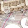 Highclere Classic Four Person Wicker Picnic Hamper, thumbnail 5 of 9