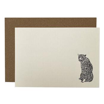 'Leopard Love' Correspondence Cards Set Of Eight, 5 of 6