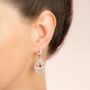 Garnet 925 Sterling Silver Statement Drop Earrings, thumbnail 4 of 5