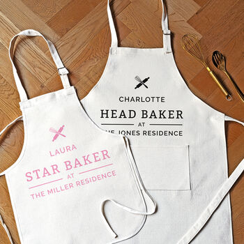 Personalised Head Baker Apron Gift, 6 of 7
