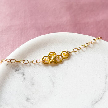 Gold Filled Bee Bracelet, 6 of 6