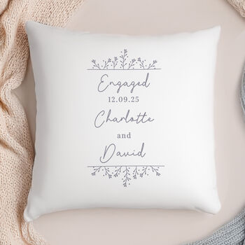 Personalised Grey Floral Cushion Cover, 6 of 6