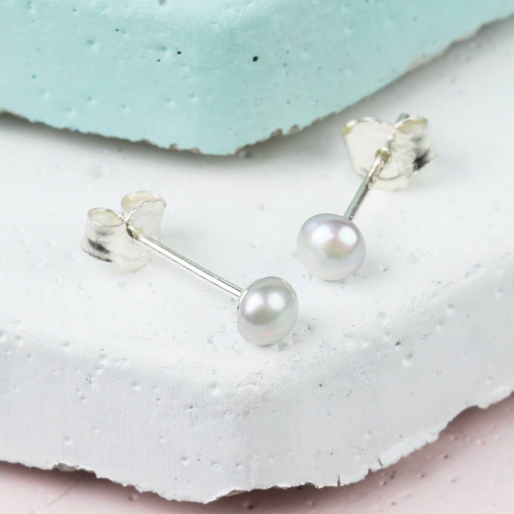 sterling silver freshwater pearl earrings by lisa angel ...