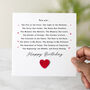 Romantic You Are Crochet Heart Birthday Card, thumbnail 1 of 3