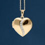 Personalised 9ct Yellow Gold Diamond Heart Locket, thumbnail 1 of 10